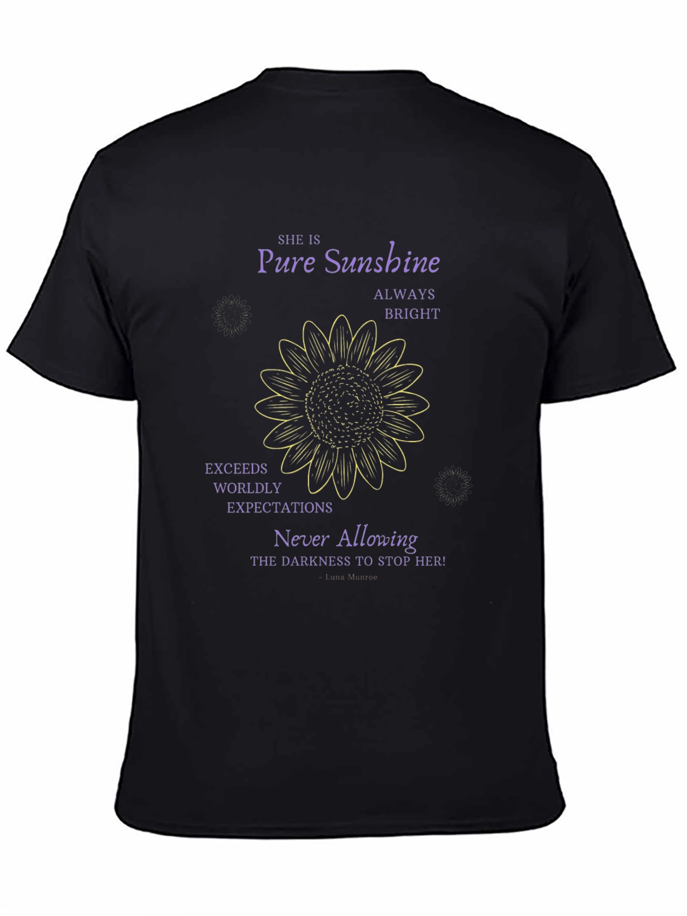 Pure Sunshine Graphic Tee - Inspirational Sunflower Shirt