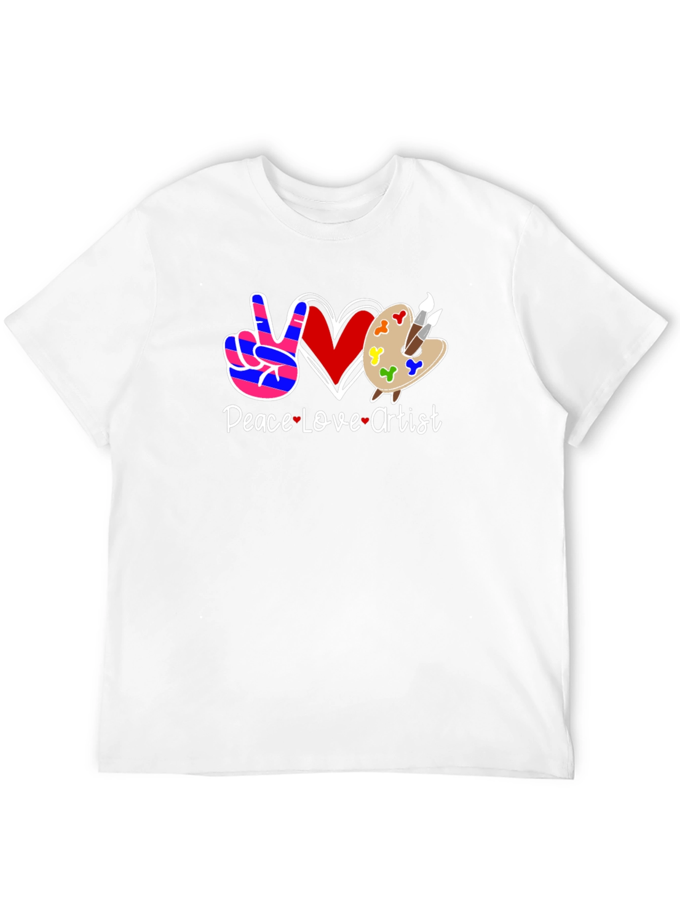 Peace Love Artist Graphic Tee - Black T-Shirt