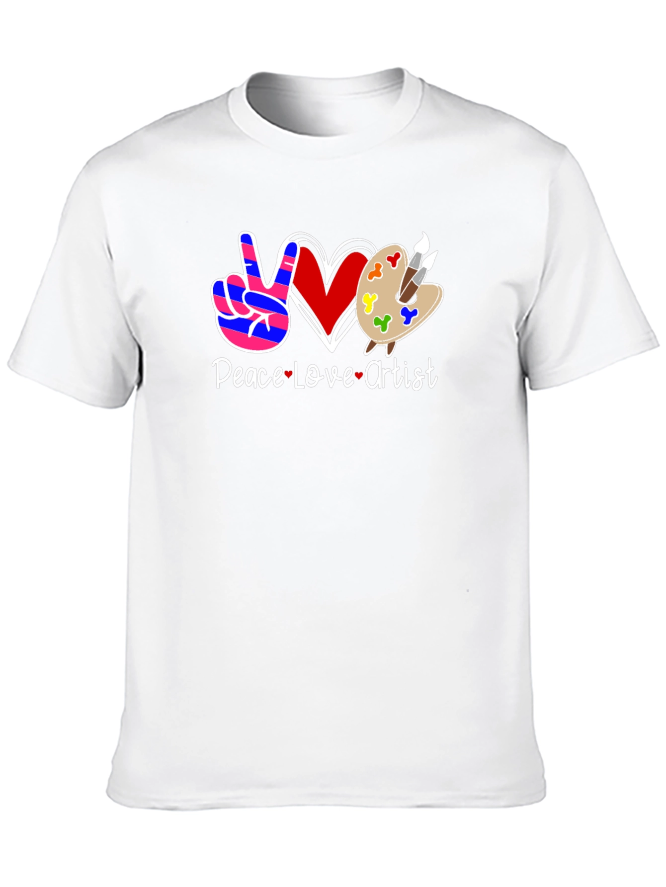 Peace Love Artist Graphic Tee - Black T-Shirt