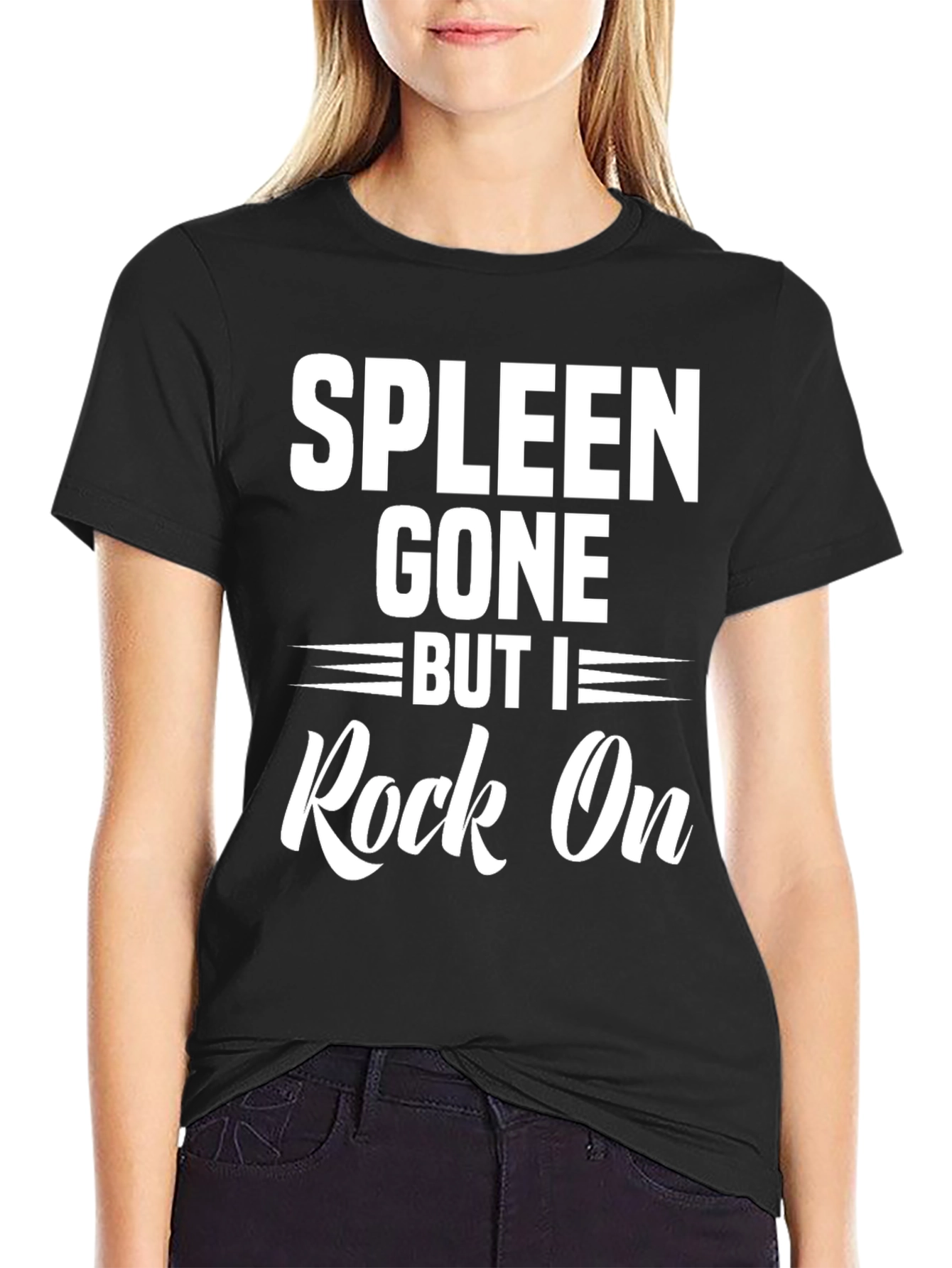 Spleen Gone But I Rock On Black T-Shirt