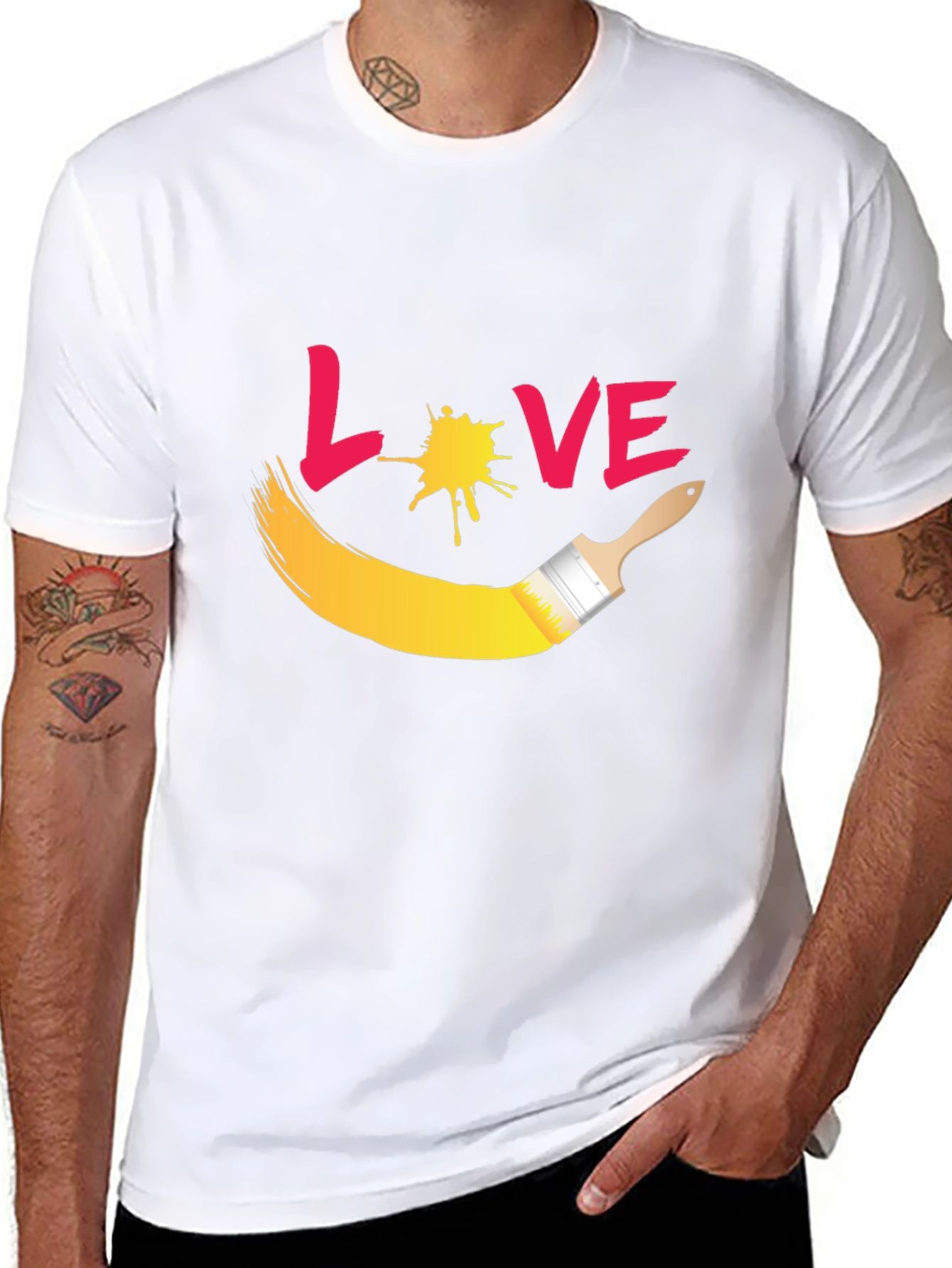 Love Painting Graphic T-Shirt - Artsy Tee
