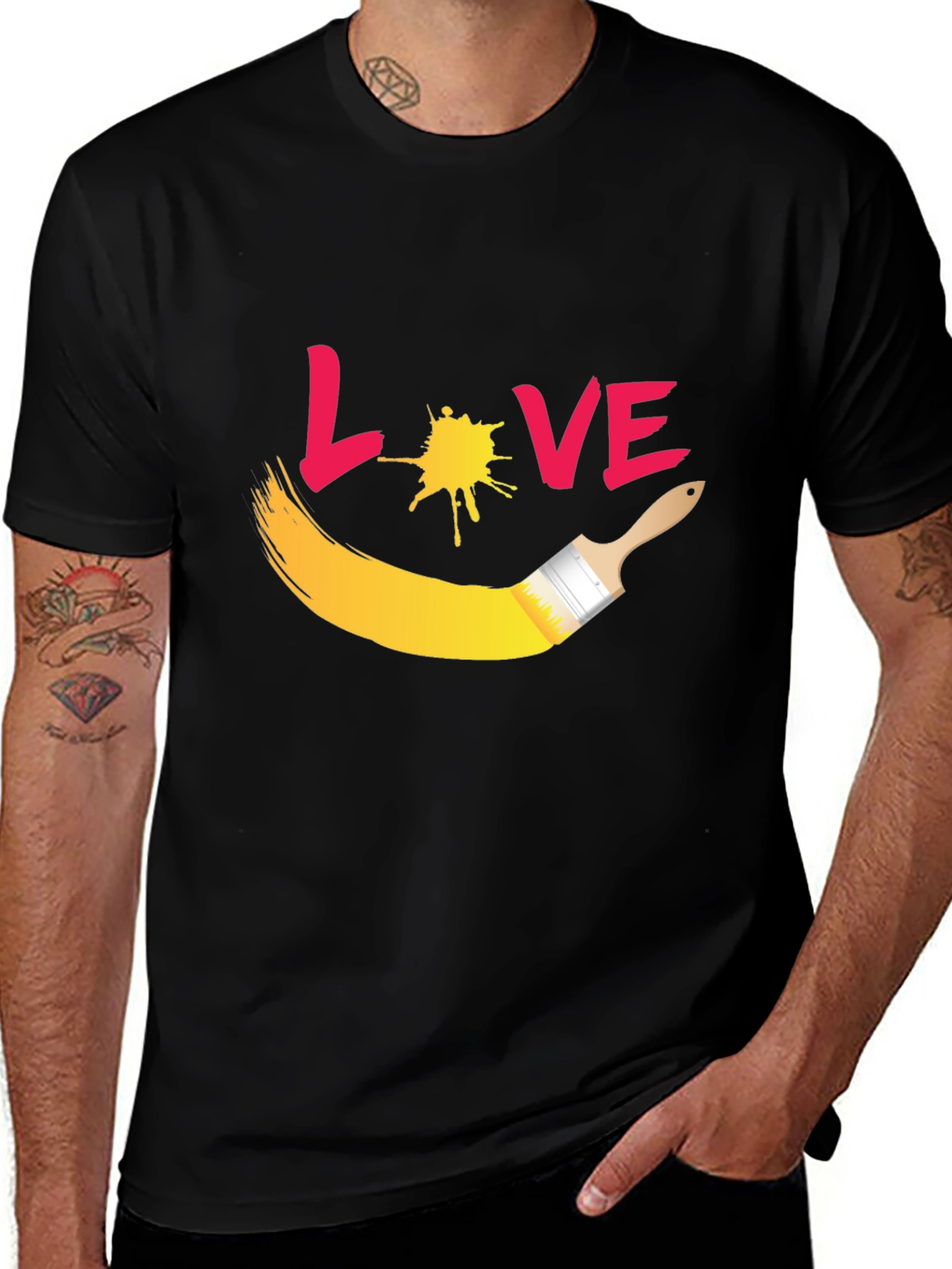 Love Painting Graphic T-Shirt - Artsy Tee