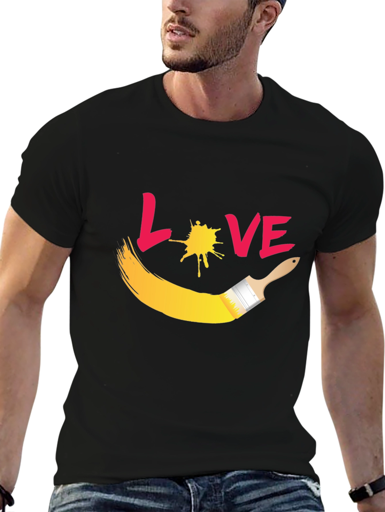 Love Painting Graphic T-Shirt - Artsy Tee