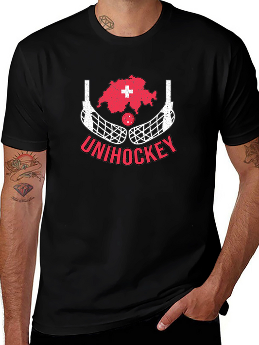 Unihockey Switzerland Map T-Shirt