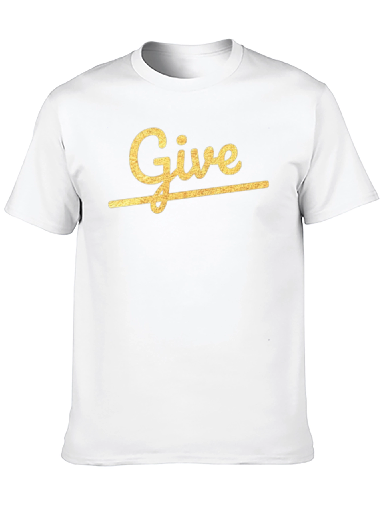 Give Graphic Print Black Cotton T-Shirt