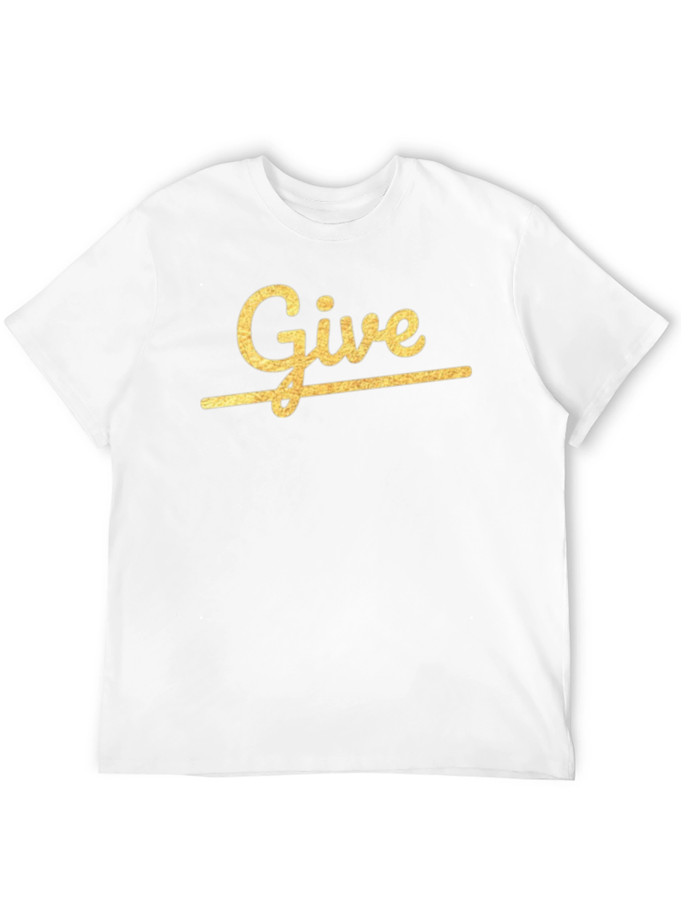Give Graphic Print Black Cotton T-Shirt