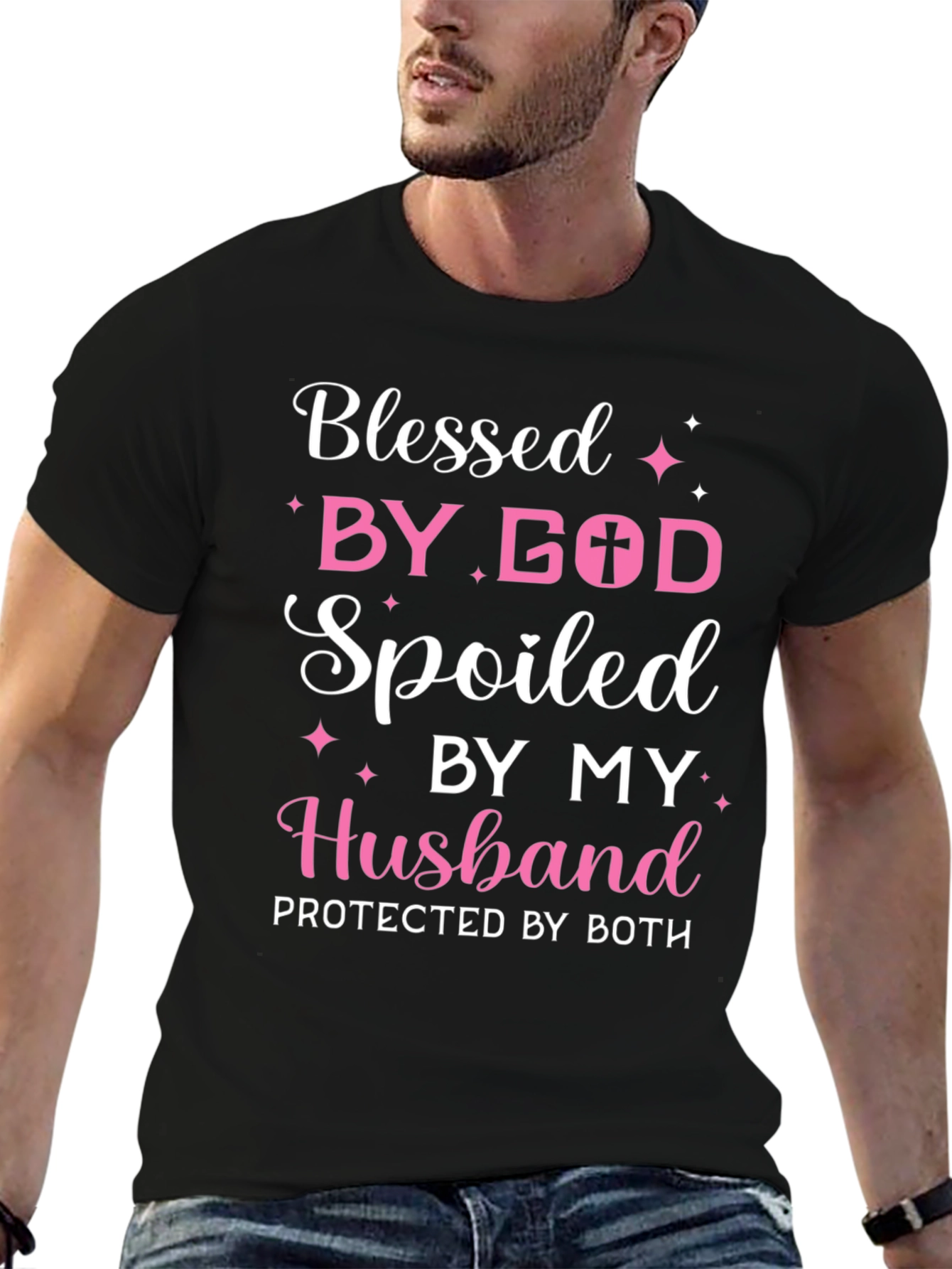 Blessed by God Spoiled by Husband Tee