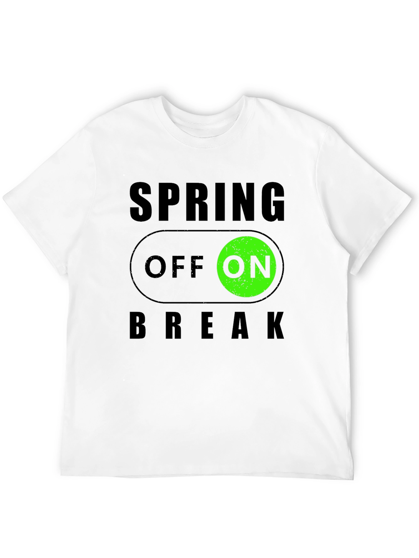 Spring Break ON/OFF Black Graphic T-Shirt