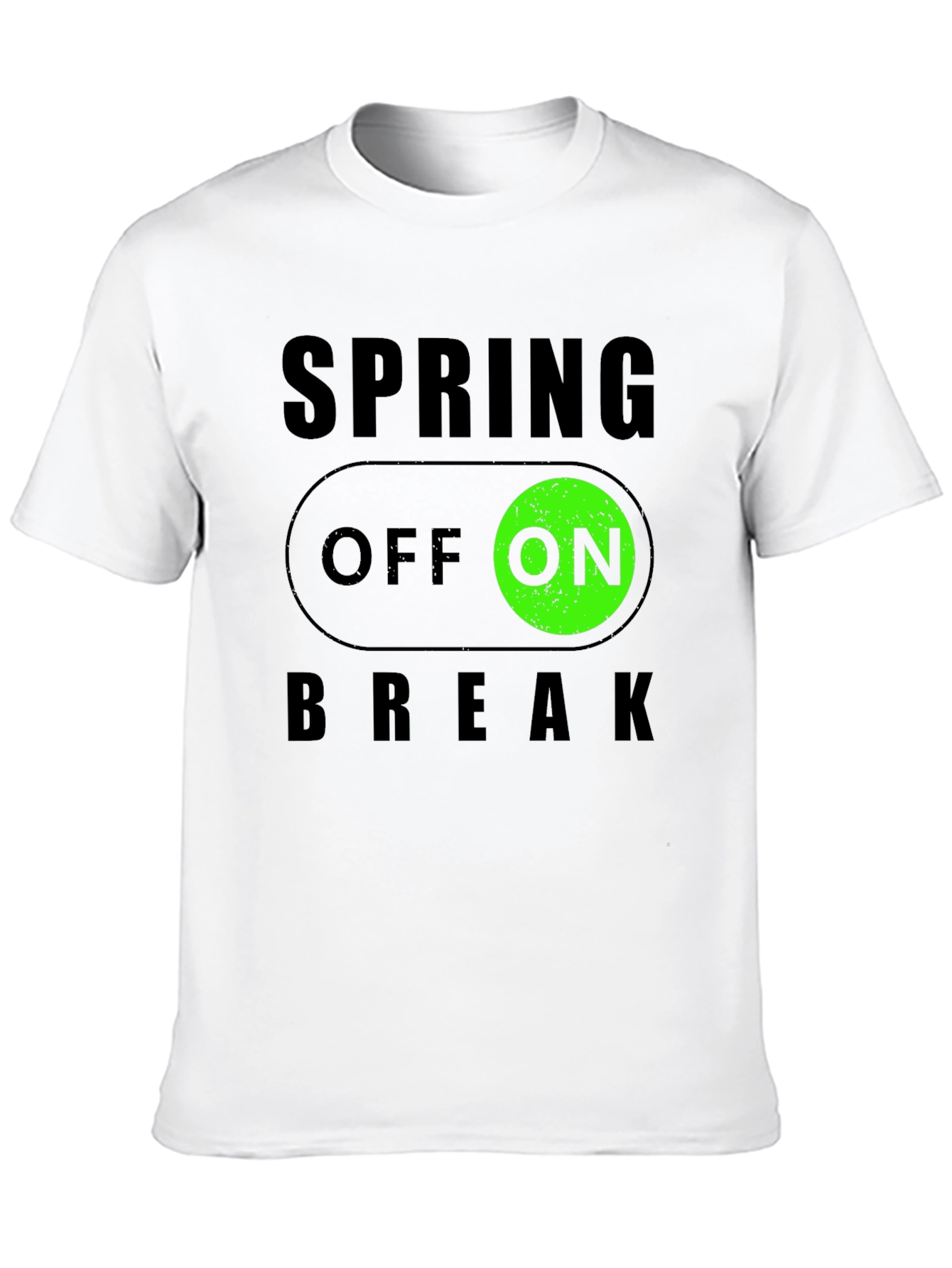 Spring Break ON/OFF Black Graphic T-Shirt