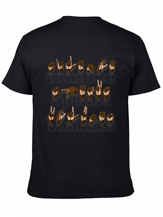 ASL Sign Language Spread Good Things Black Graphic Tee