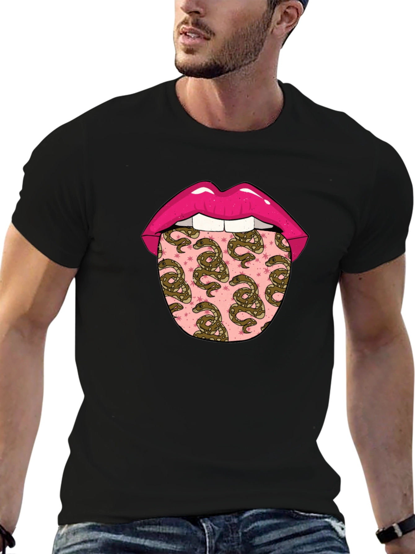 Snakes Tongue Graphic Tee
