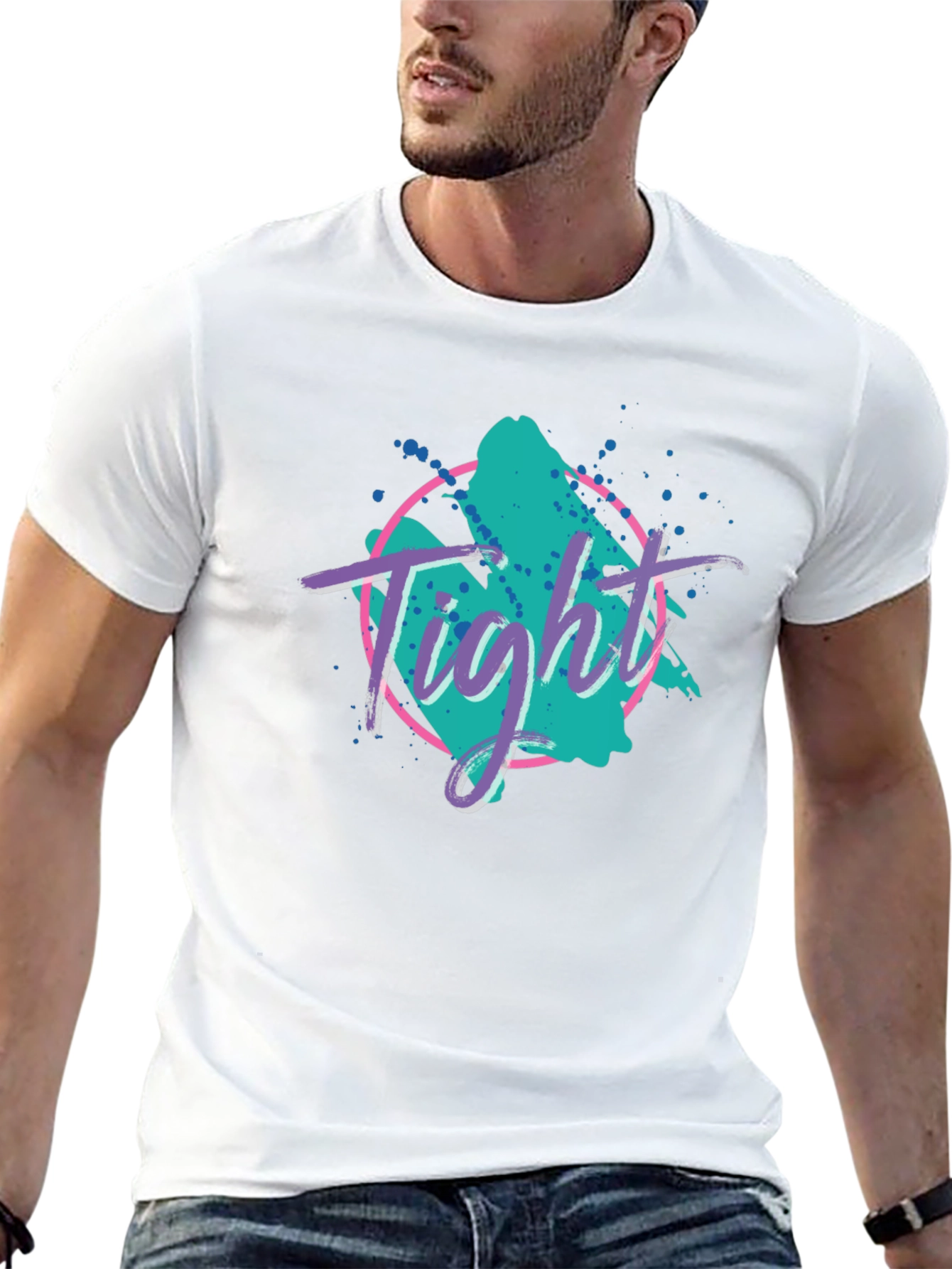 Retro Tight T-Shirt - 90s Style Graphic Tee
