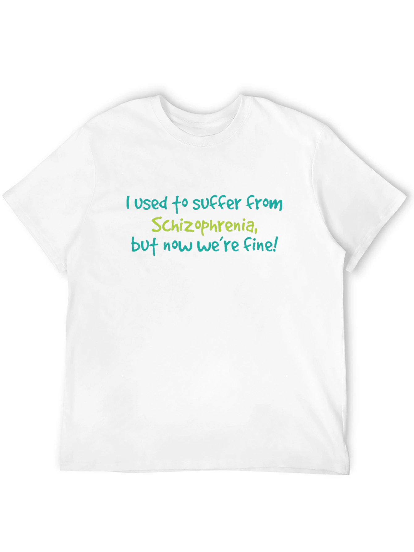 Schizophrenia Humor Graphic Tee - Mens Black T-Shirt