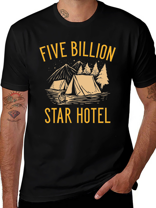 Five Billion Star Hotel Graphic Tee - Camping T-Shirt