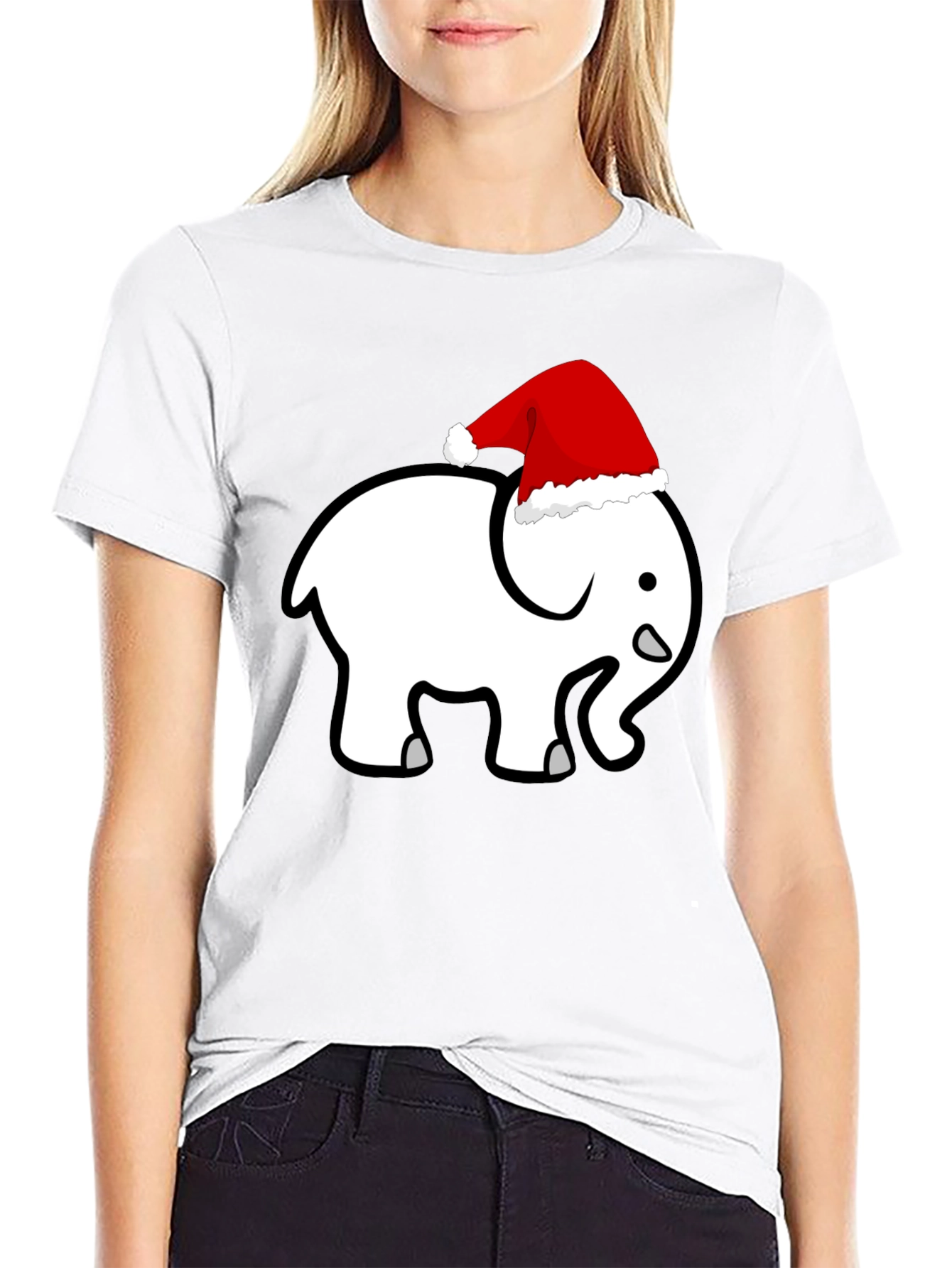 Festive Elephant T-Shirt - Holiday Fun