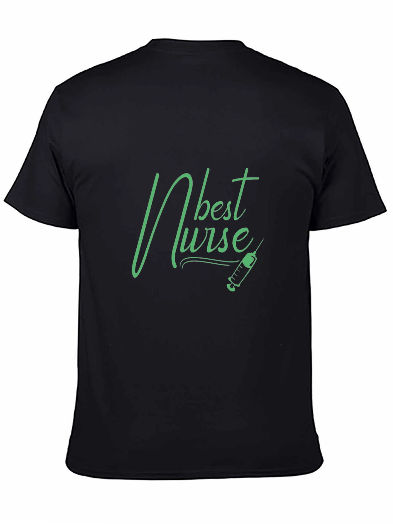 Best Nurse Graphic T-Shirt - Black Crew Neck Tee