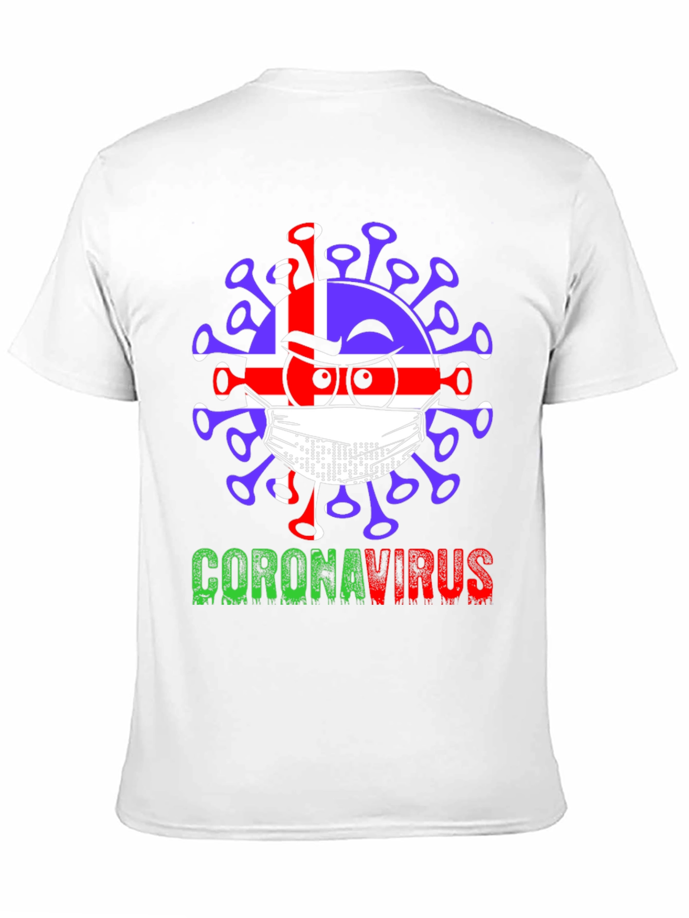 Iceland Flag Coronavirus Graphic T-Shirt