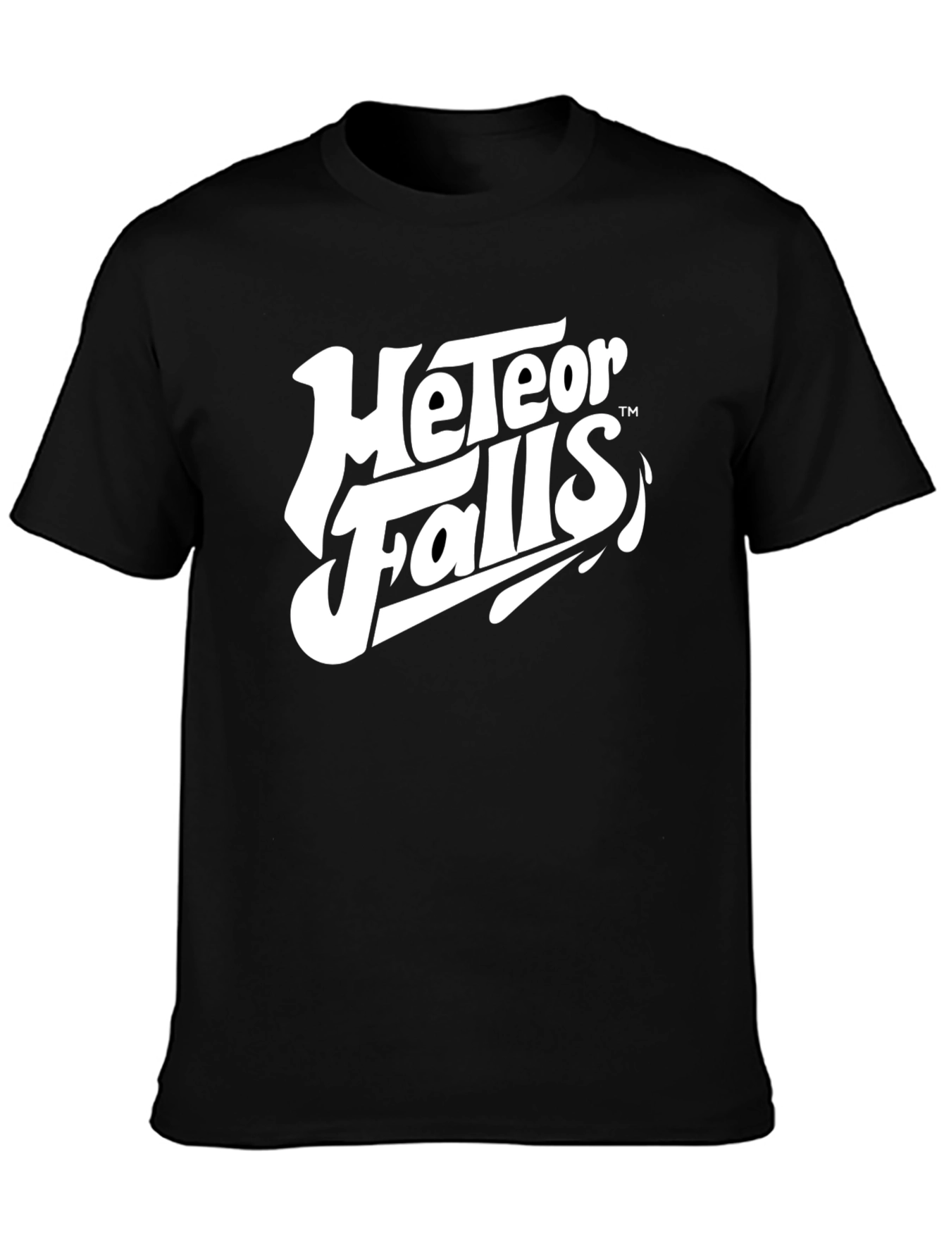 Meteor Falls Graphic Tee - Black Cotton Blend