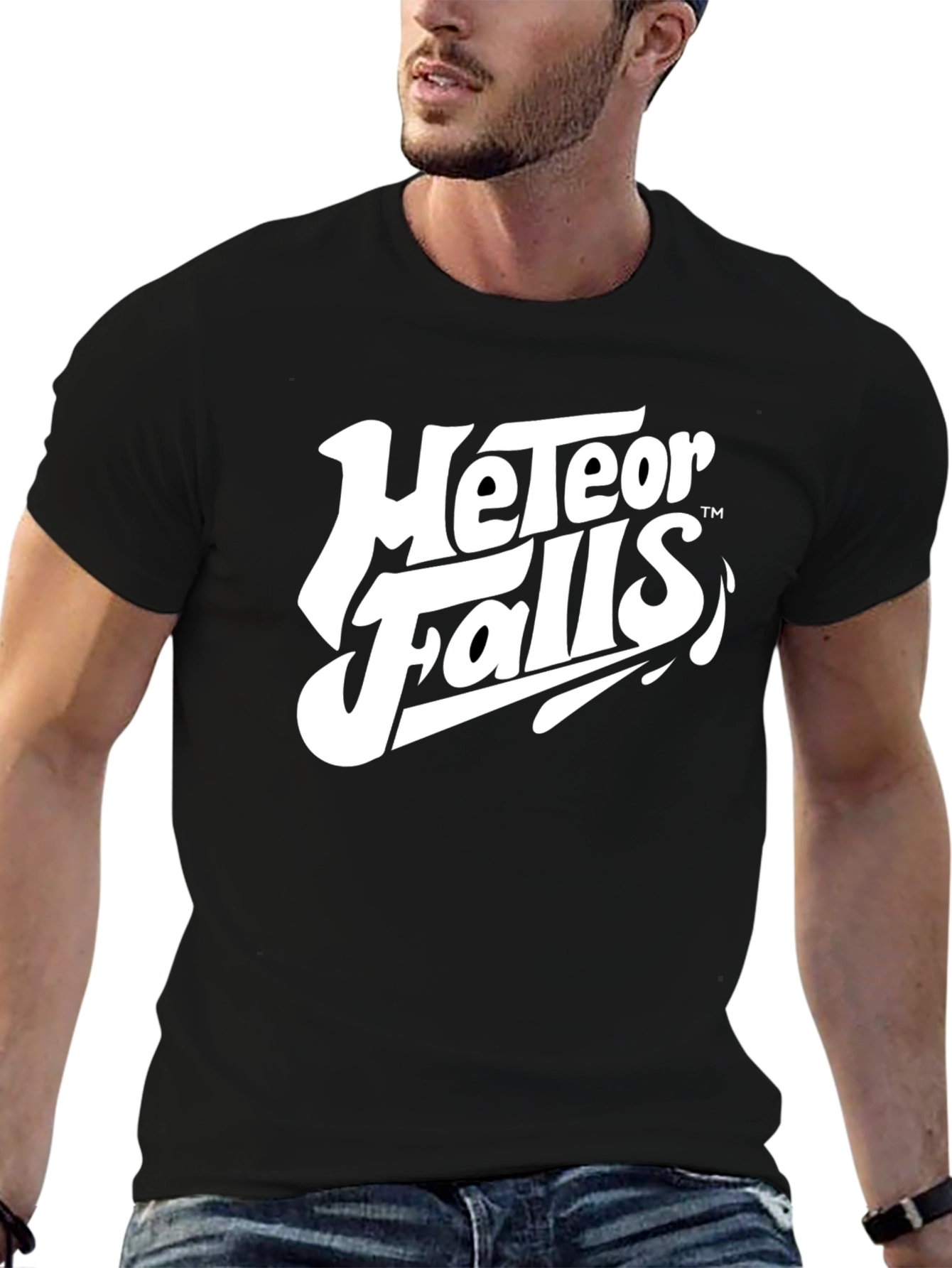 Meteor Falls Graphic Tee - Black Cotton Blend