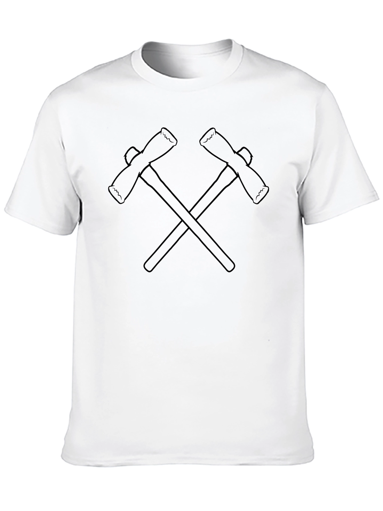 Crossed Axes Black Graphic Tee - Mens Style