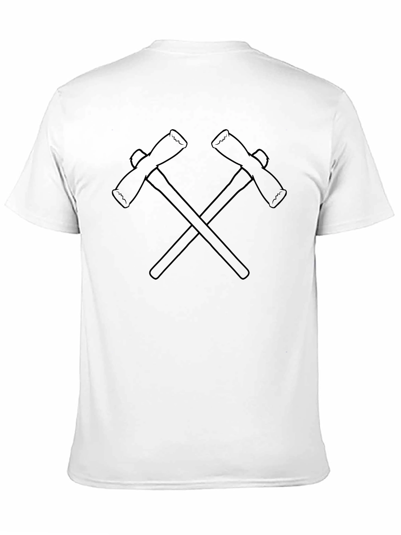 Crossed Axes Black Graphic Tee - Mens Style
