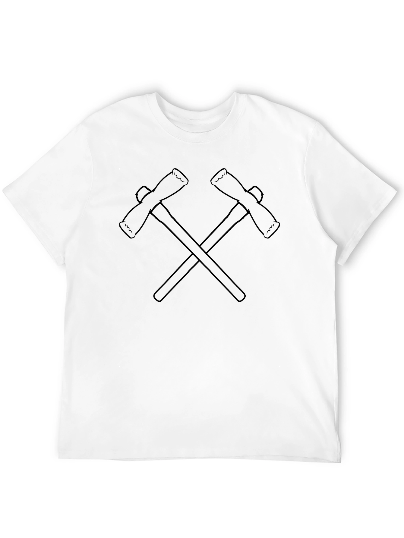 Crossed Axes Black Graphic Tee - Mens Style