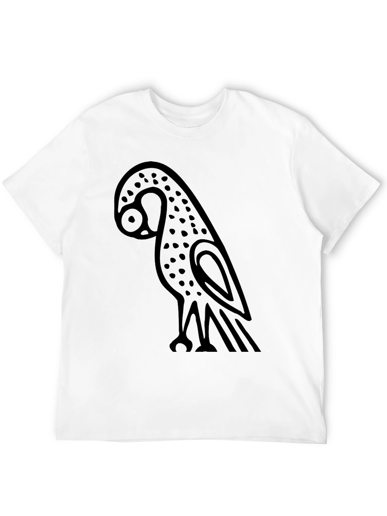 Black T-Shirt with Owl Graphic