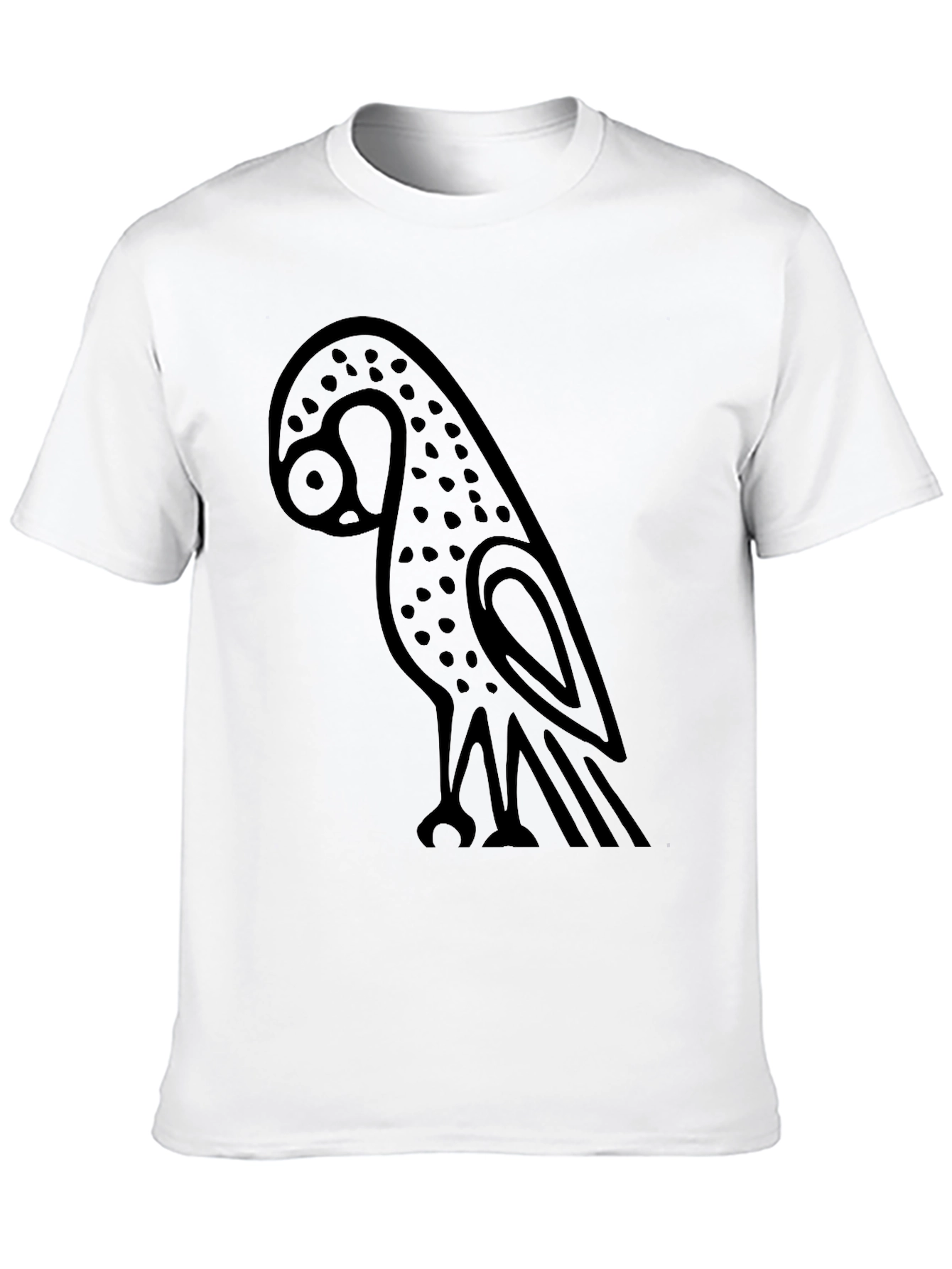 Black T-Shirt with Owl Graphic