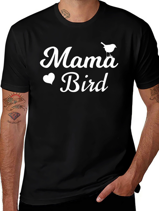 Mama Bird Graphic Tee - Black