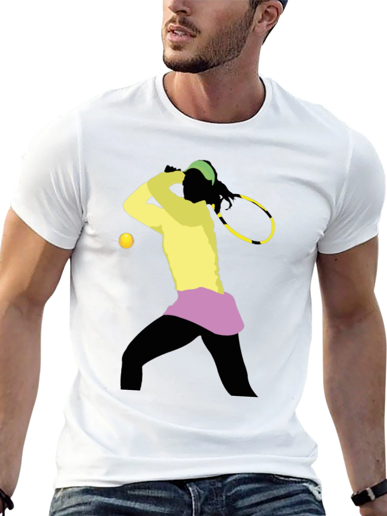 Tennis Player Graphic T-Shirt