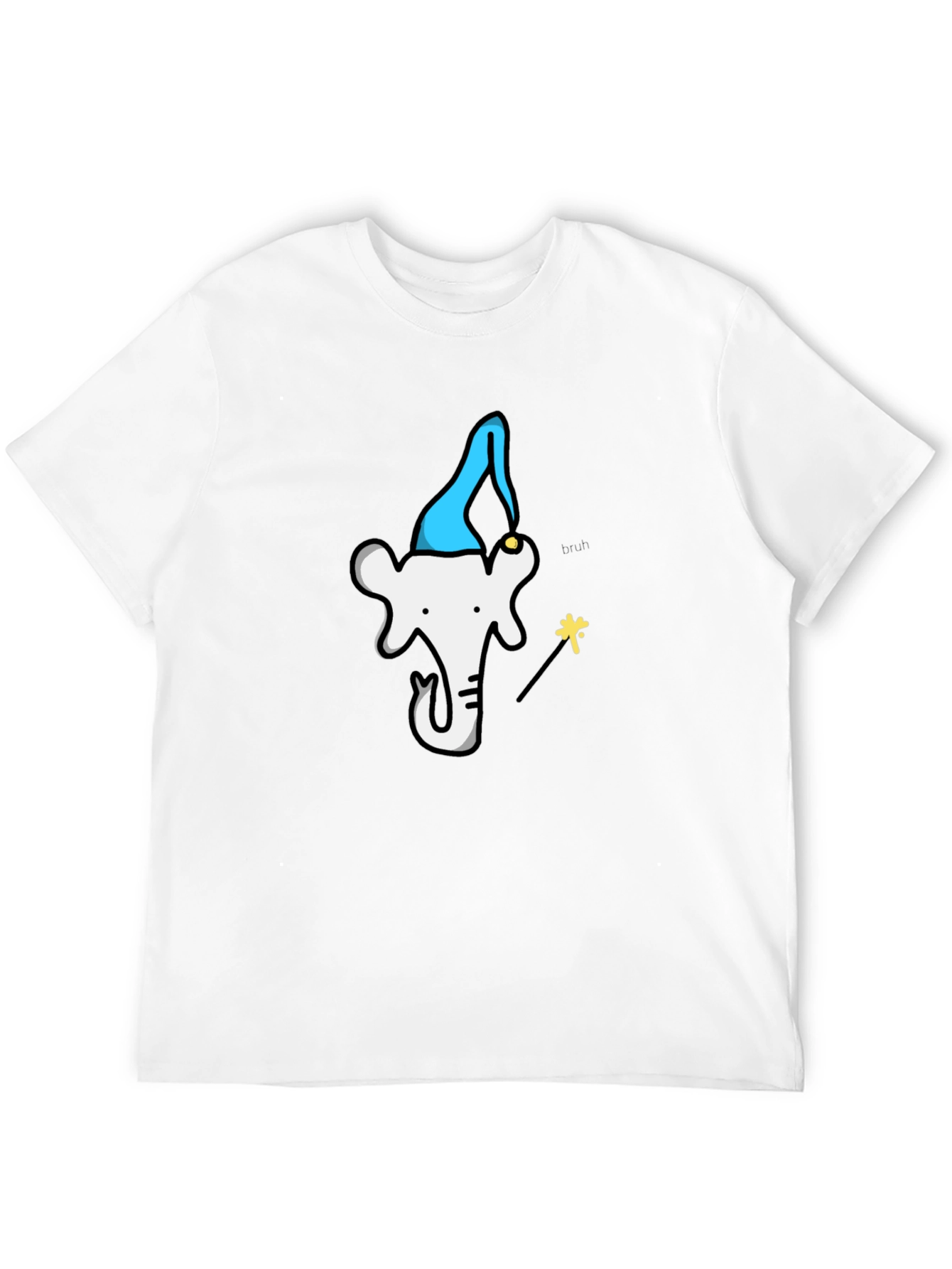 Wizard Elephant T-Shirt - Black Cotton Tee