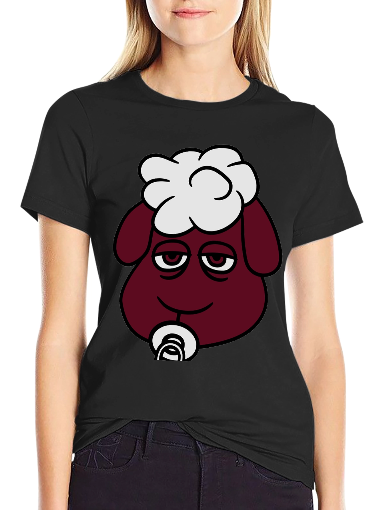 Funny Sheep Pacifier T-Shirt - Unique Cartoon Design