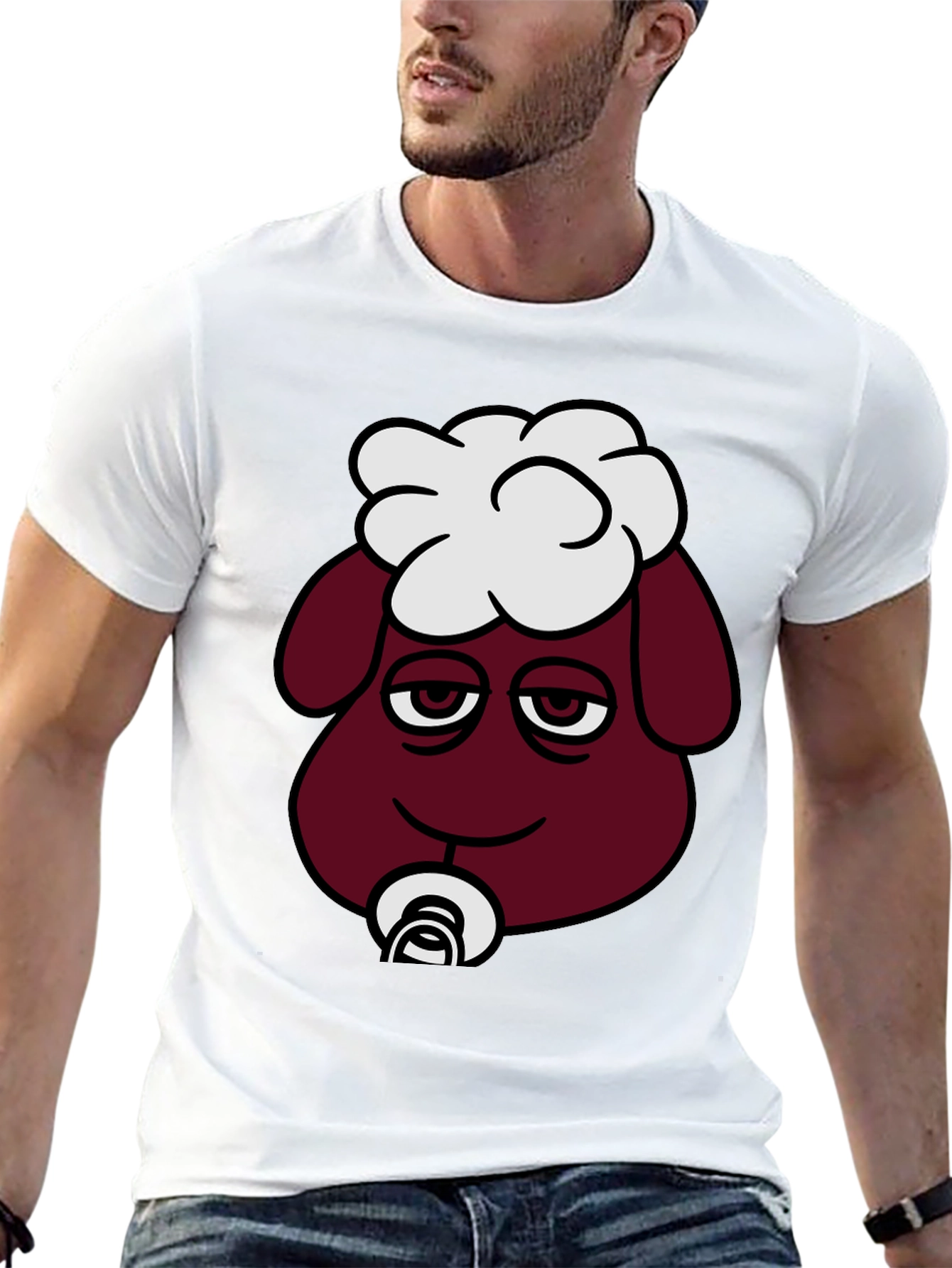 Funny Sheep Pacifier T-Shirt - Unique Cartoon Design
