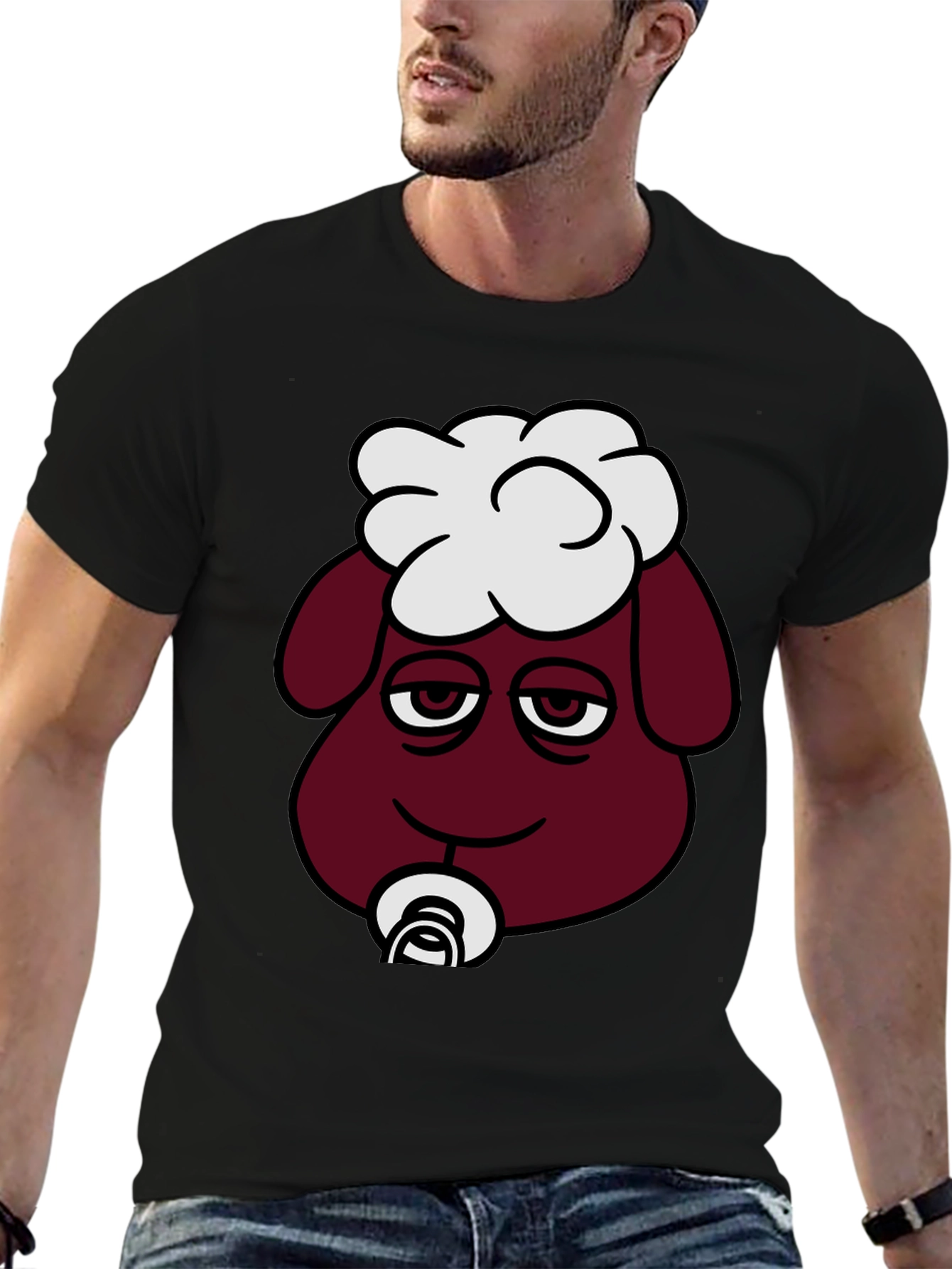 Funny Sheep Pacifier T-Shirt - Unique Cartoon Design