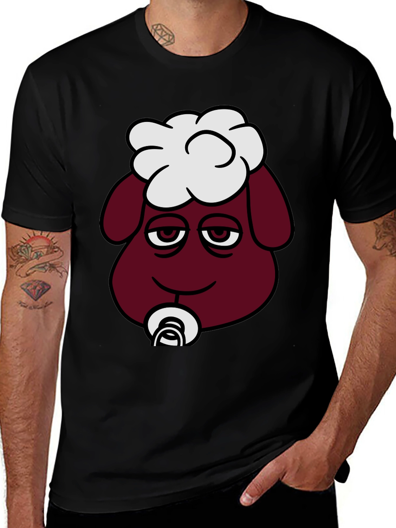 Funny Sheep Pacifier T-Shirt - Unique Cartoon Design