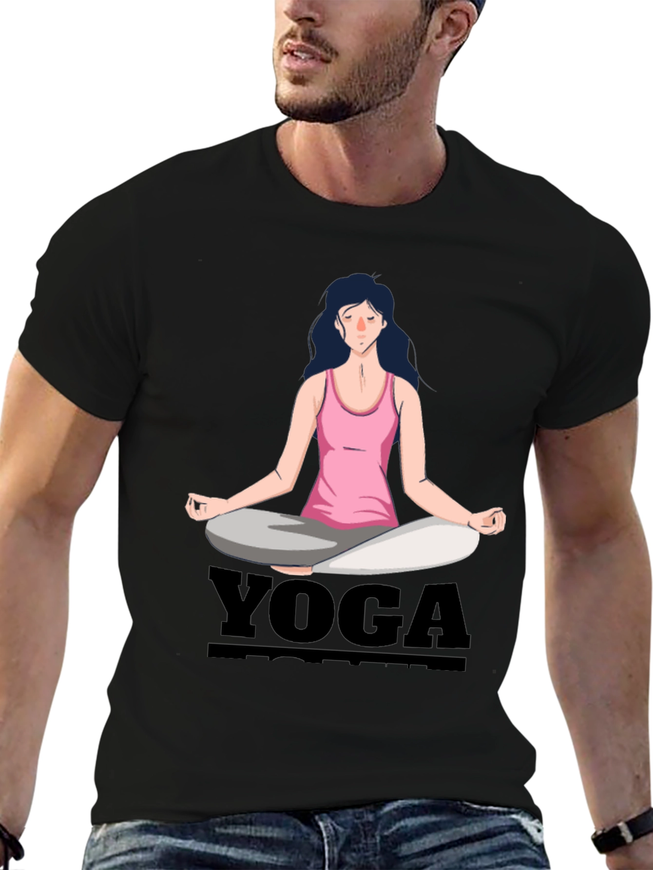 Yoga Meditation T-Shirt Black