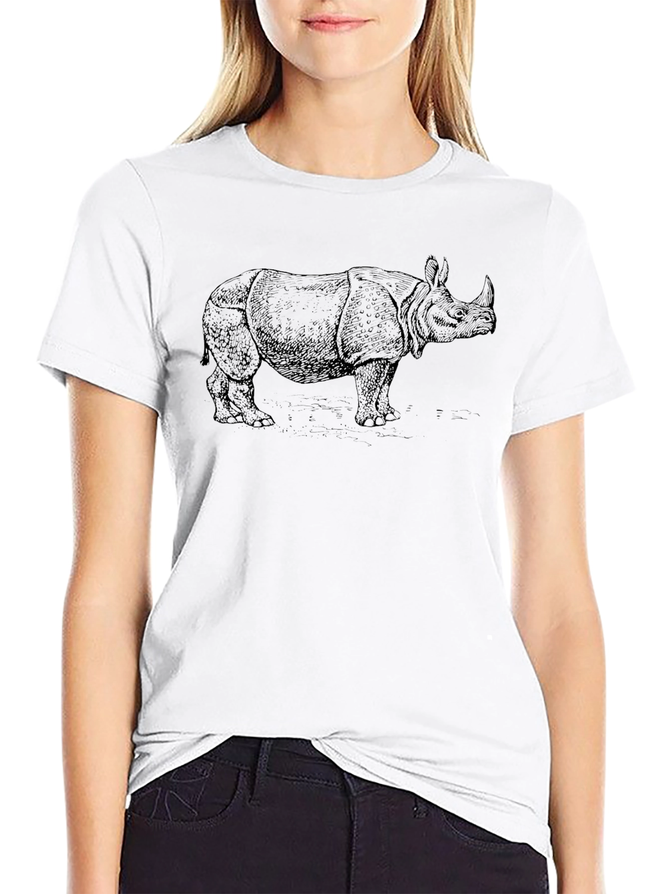 Black Rhino Graphic Tee - Wildlife T-Shirt