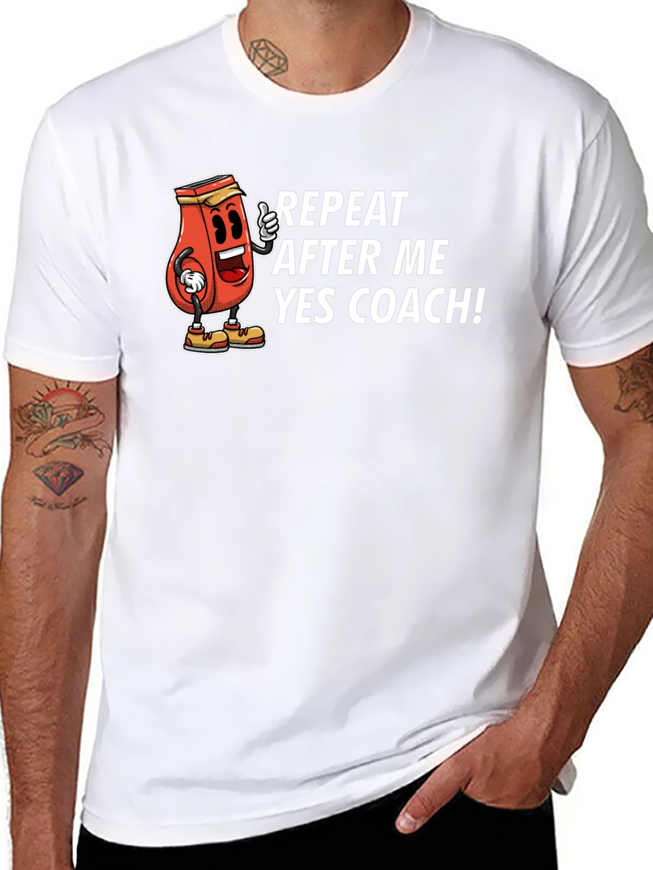 Funny Repeat After Me Yes Coach T-Shirt