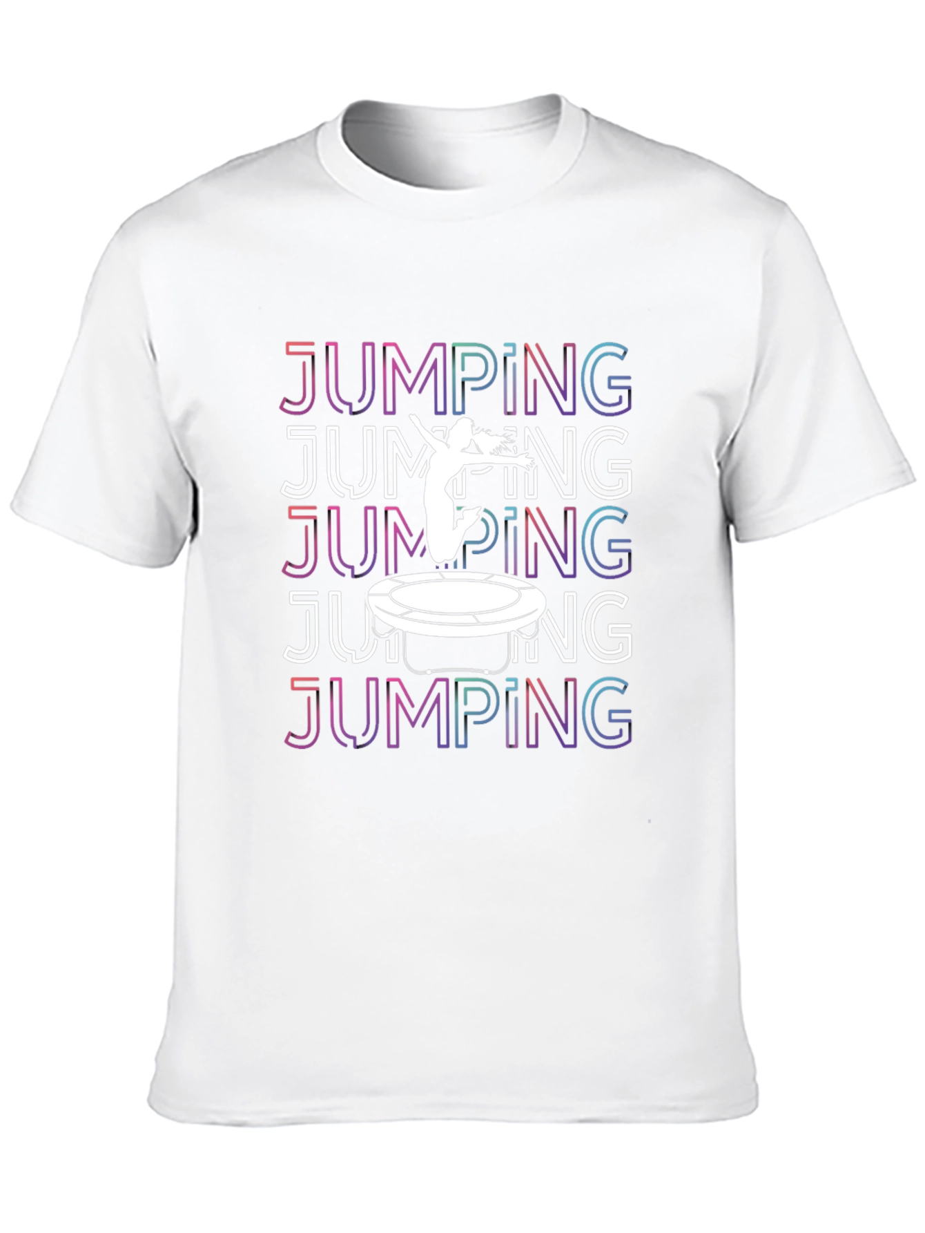 Jumping Trampoline Graphic Tee - Black T-Shirt