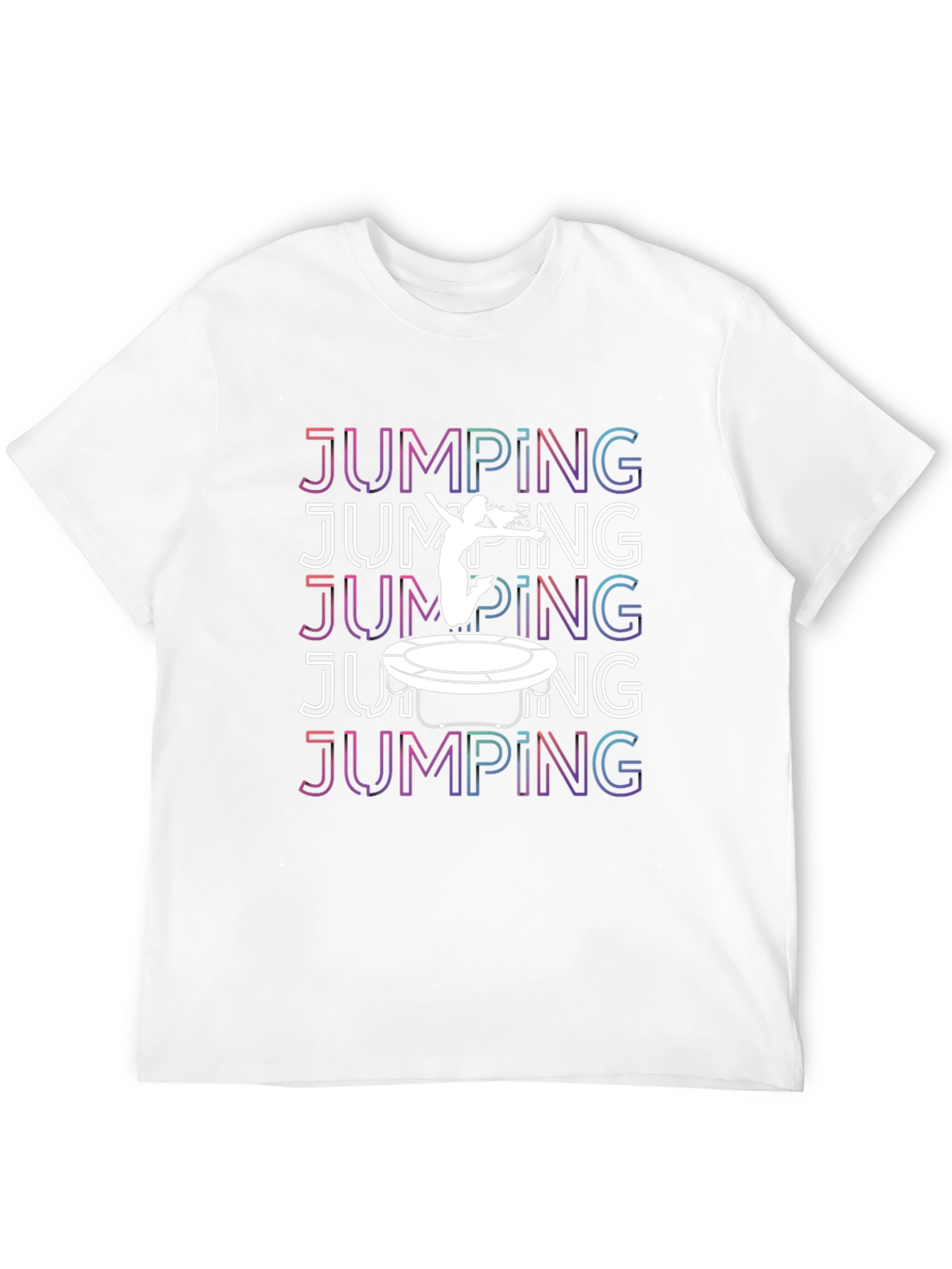 Jumping Trampoline Graphic Tee - Black T-Shirt
