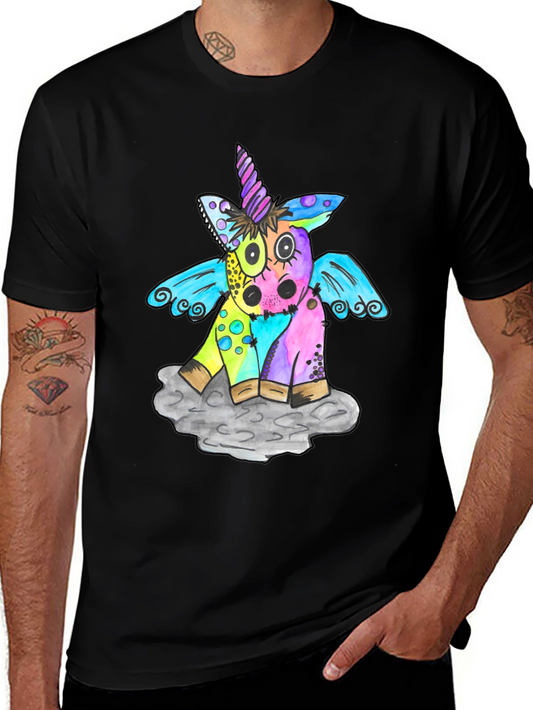 Unicorn Graphic Tee - Colorful Fantasy Design