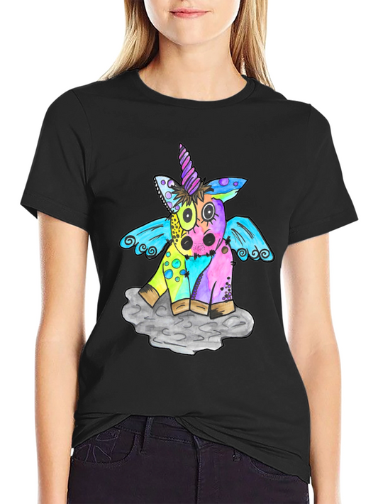 Unicorn Graphic Tee - Colorful Fantasy Design