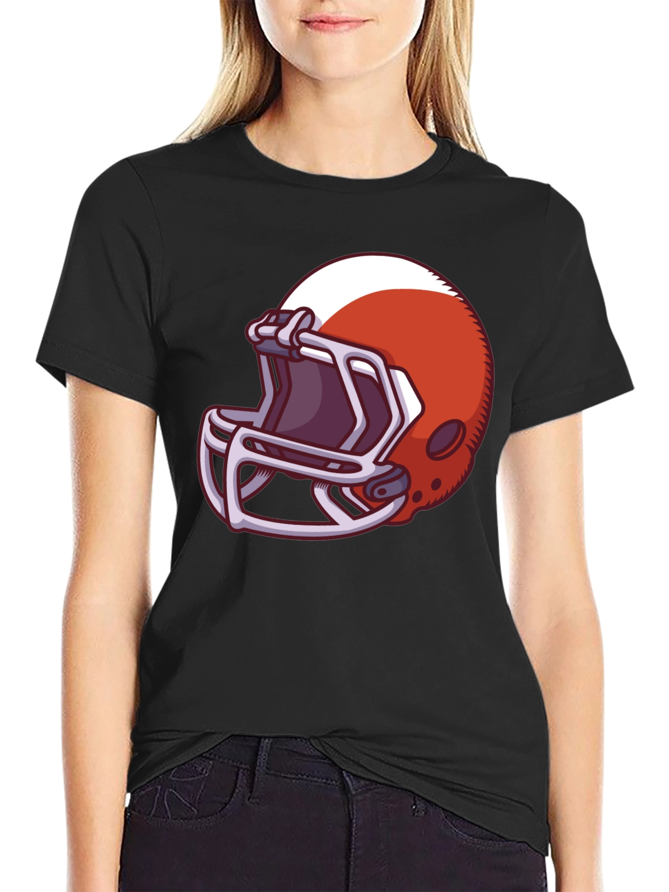 Football Helmet Graphic T-Shirt