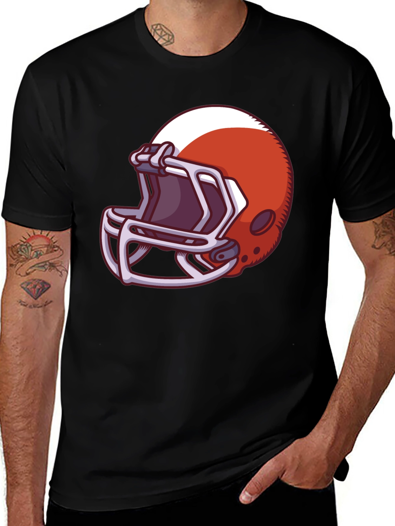 Football Helmet Graphic T-Shirt