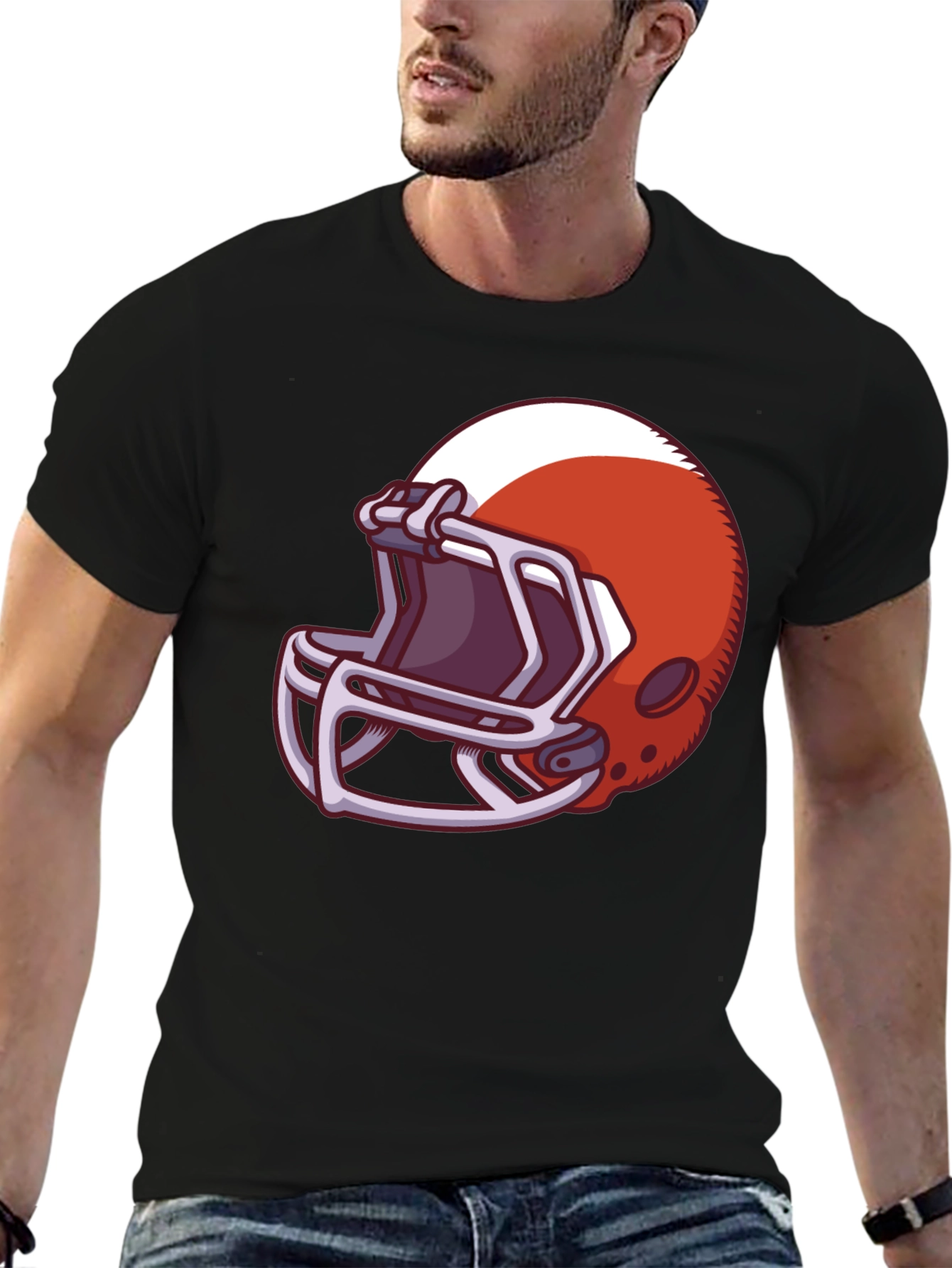Football Helmet Graphic T-Shirt