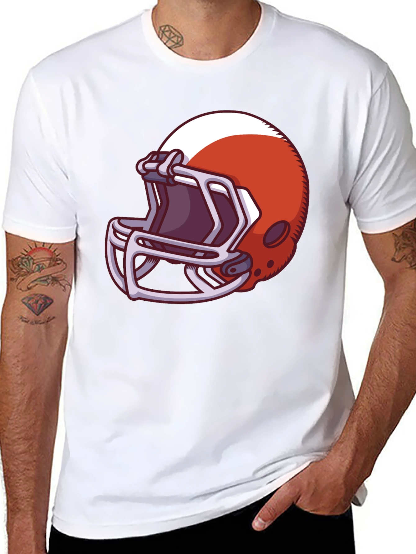 Football Helmet Graphic T-Shirt