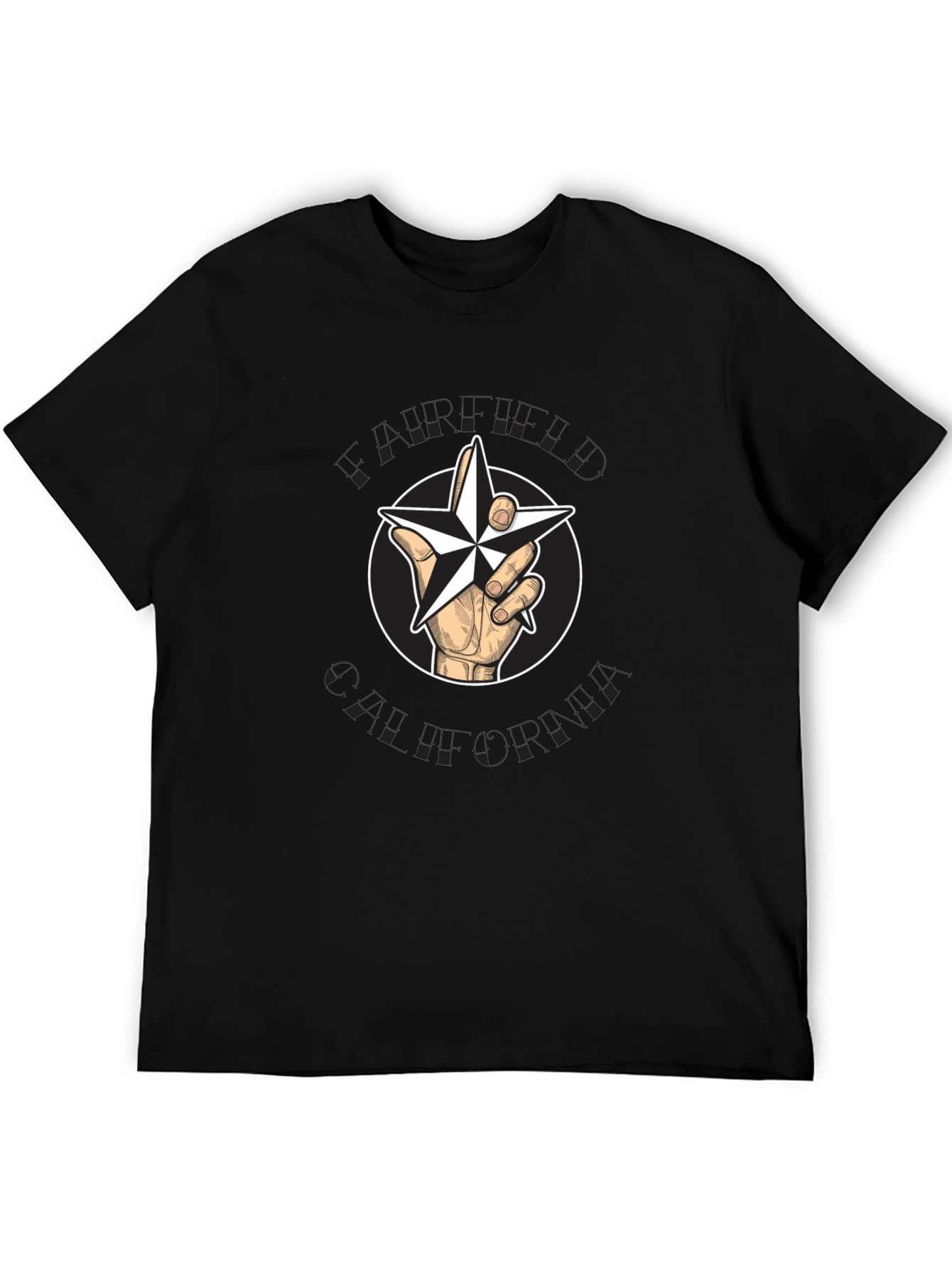 Star Hand Graphic Black T-Shirt