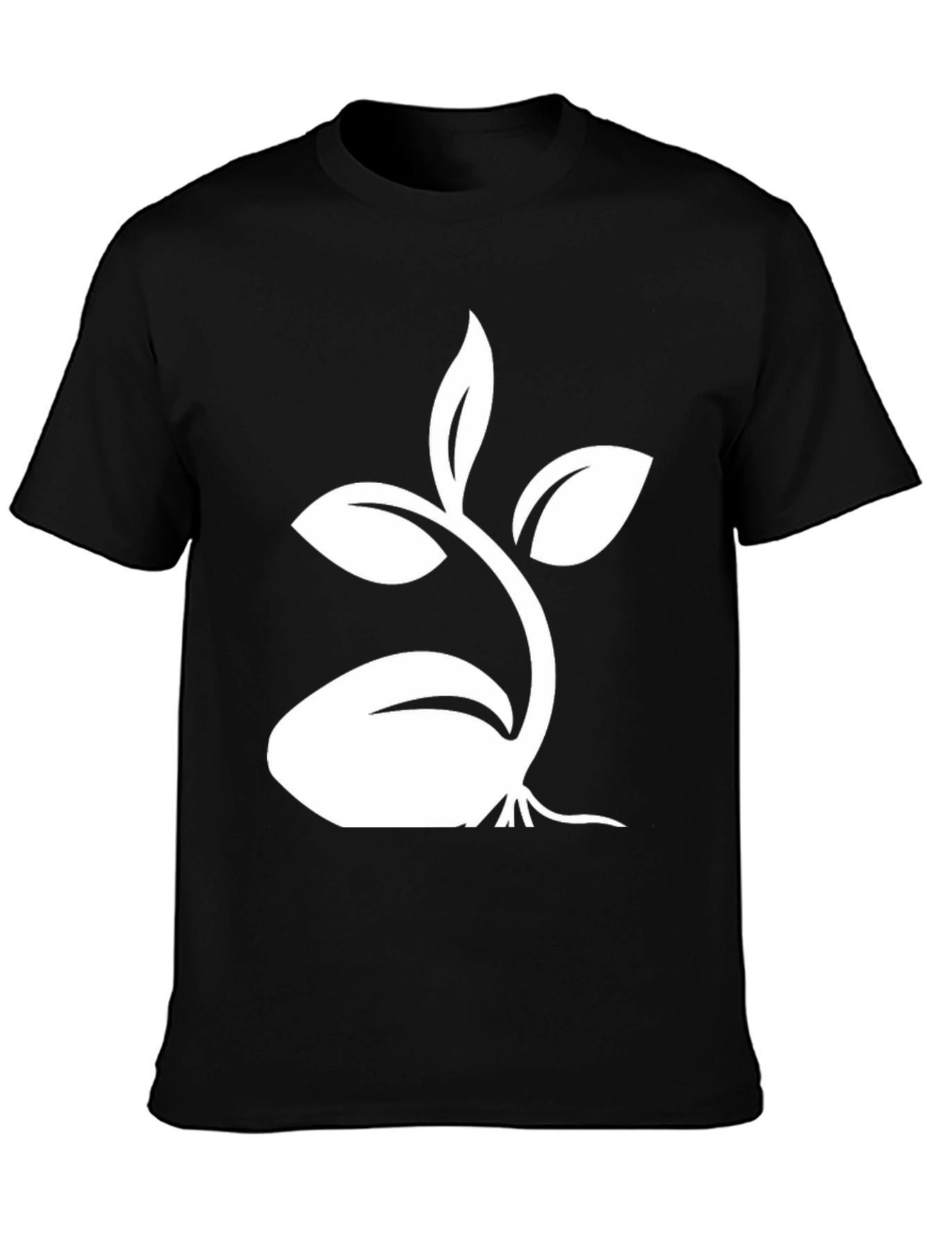 Black Tee with Sprout Graphic