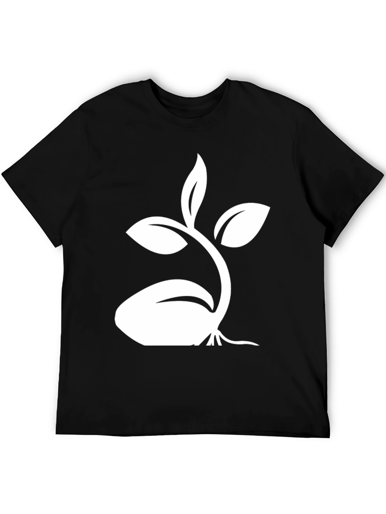 Black Tee with Sprout Graphic