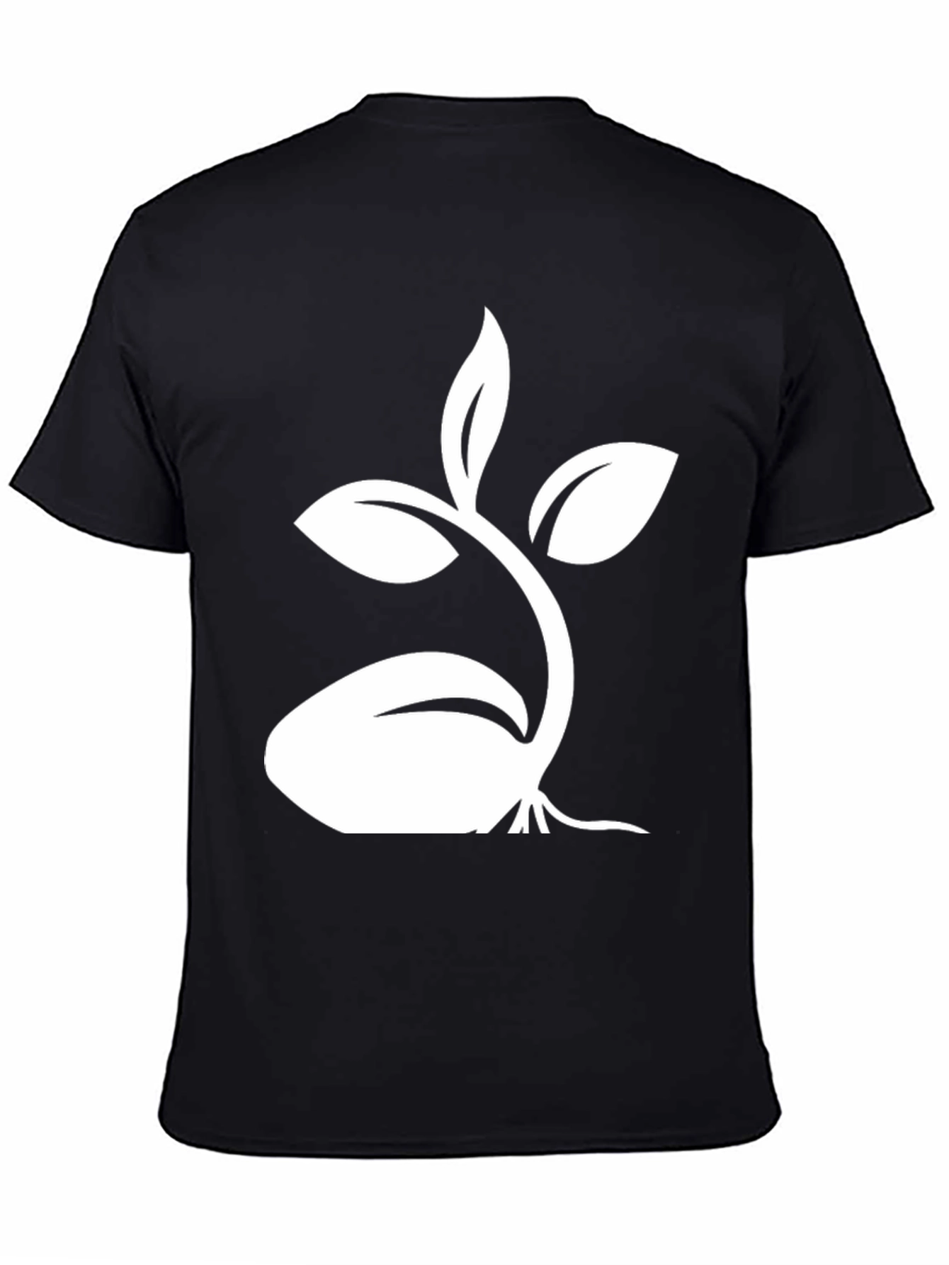 Black Tee with Sprout Graphic